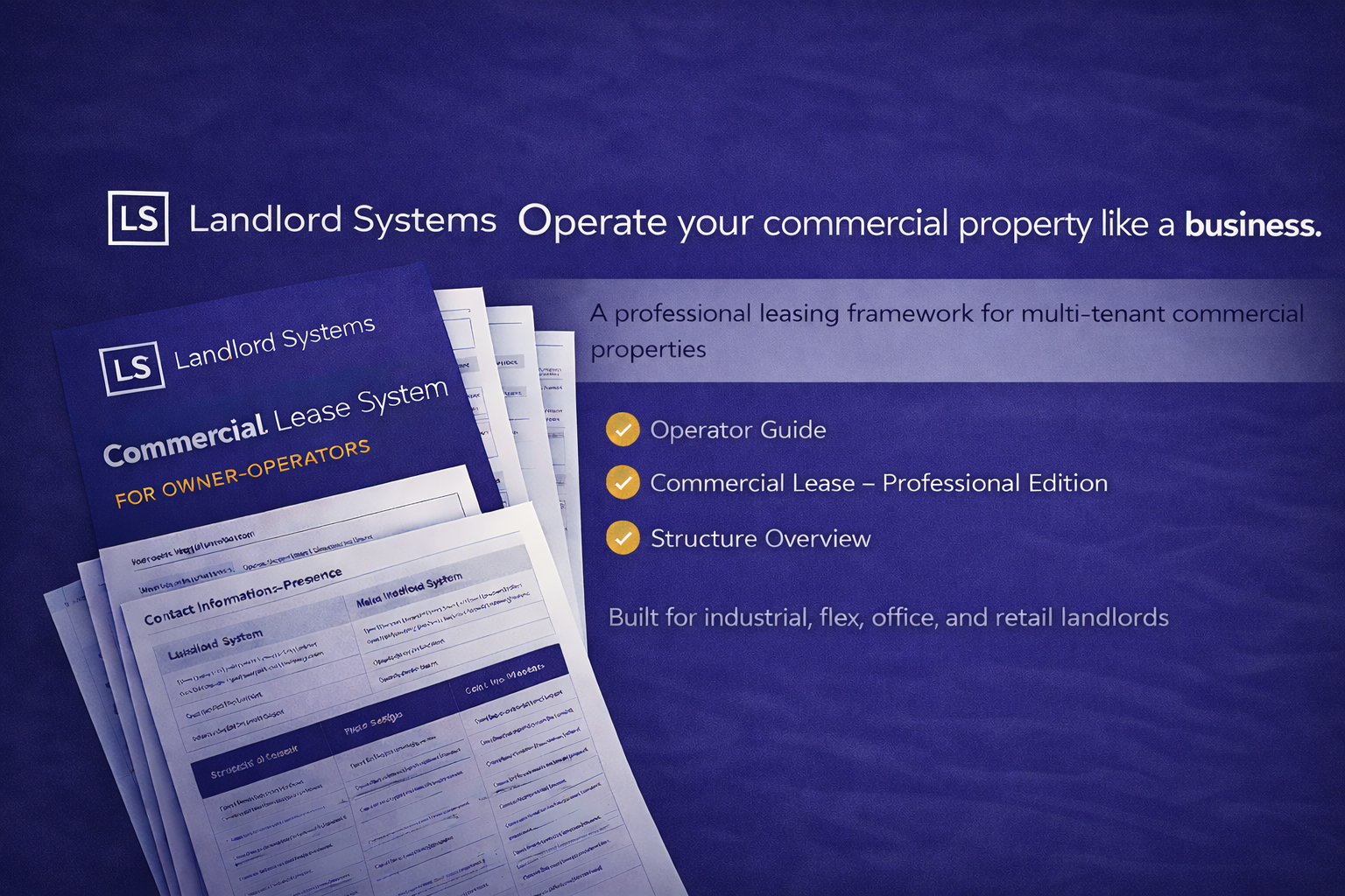 Landlord Systems commercial lease package preview
