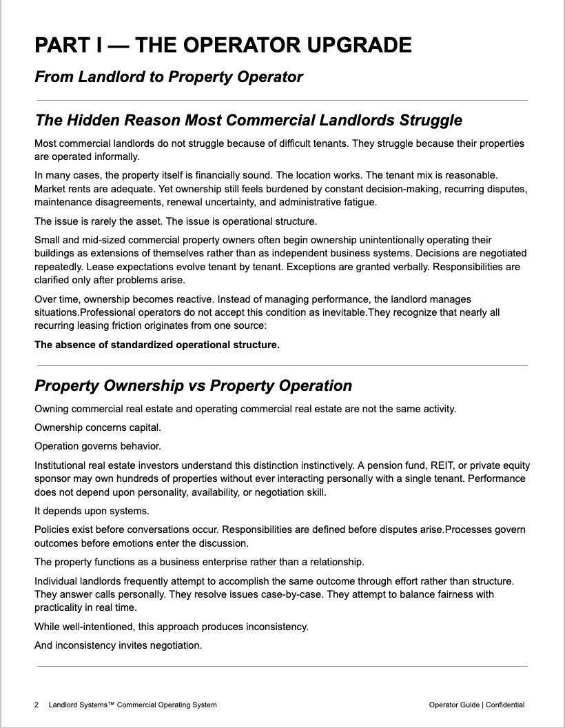 Operator Guide Preview